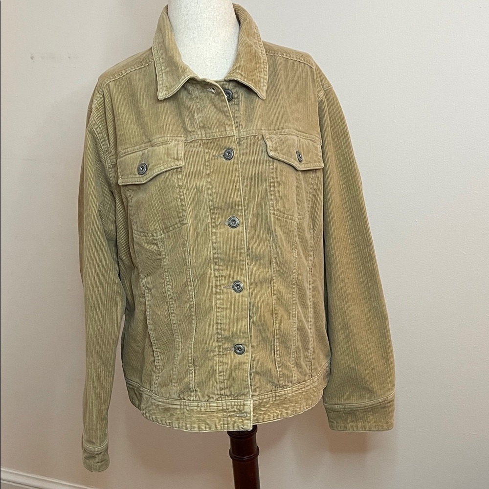 Columbia Blues Corduroy Stretch Utility Jacket Tan XL
